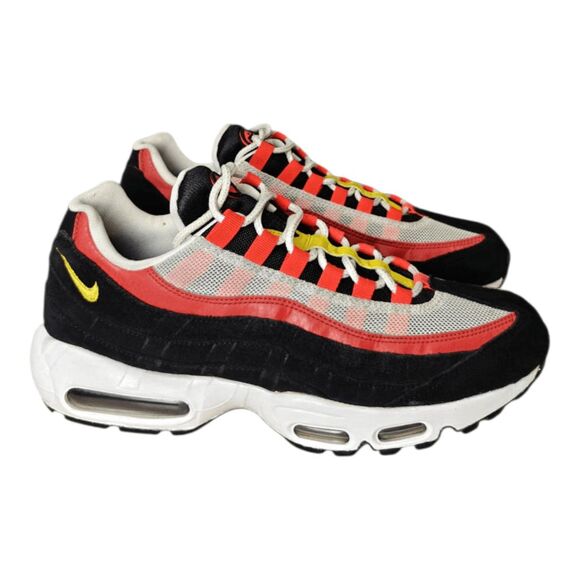 NIKE Air Max 95 'Black Crimson Yellow' Running Shoes Size 10 - Picture 2 of 9
